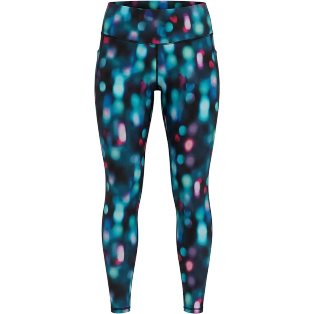 Brooks Womens Bokeh Light Print Running Leggings High Rise Pockets Blue Pink XS